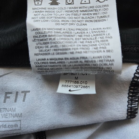 Nike Dri-Fit Athletic Leggings Black & White Print Women's Sz Med - Picture 7 of 13